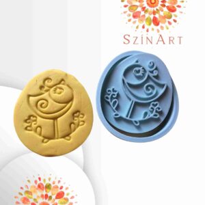 Backstempel mit Vogelmotiv und Ausstecher