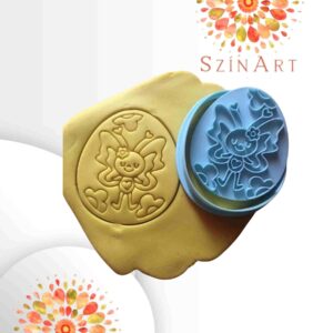 Backstempel mit Bienen und Blumenmotiv und Ausstecher