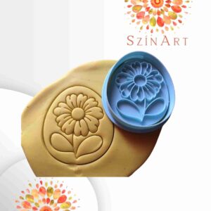 Backstempel mit Blumenmotiv und Ausstecher