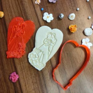 Hochzeitspaar im Herz Ausstecher für Gebäck