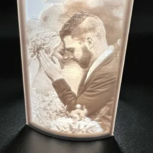 Foto-Litofan (3D-Foto) im Hochformat mit LED-Beleuchtung