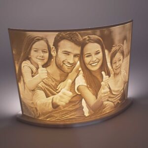 Gewölbter 3D-Fotokristall mit eigenem Foto, LED-Beleuchtung