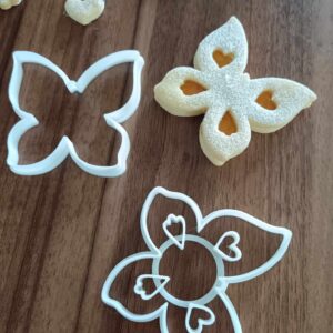 Linzer Ausstecherset mit Schmetterlings- und Herzmuster