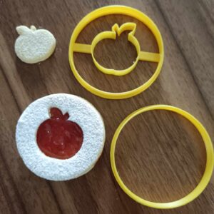 Linzer Ring Ausstecher Set mit Apfel-Muster