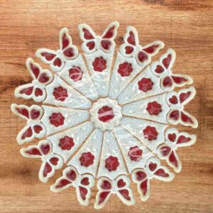 Linzer Ausstecherset mit Schmetterlingsfächerform