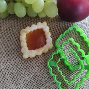 Rauten-Ausstechformen-Set mit gewelltem Rand für Linzer Plätzchen