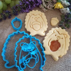 Igel mit Eichel Linzer-Ausstechform und Muster