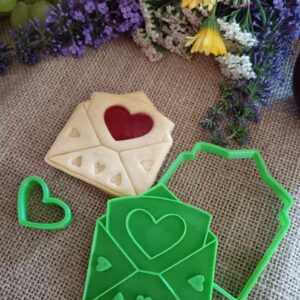 Verliebter Umschlag Linzer-Ausstechform und Muster