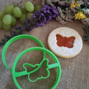 Linzer Ring-Ausstechformen-Set mit Schmetterlingsmuster