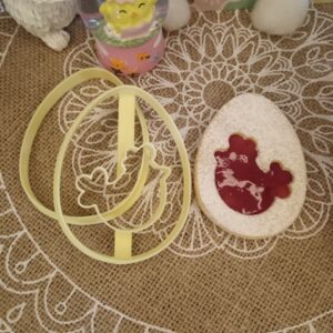 Fröhliches Hühner-Ei Linzer Ausstecherset