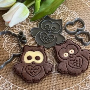 Süßes Linzer Ausstechformen-Set mit Präger – Bömbi-Eule Motiv