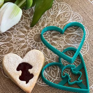 Linzer-Ausstecher-Set „Köpfchenherz”