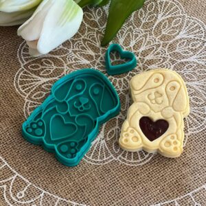 Linzer-Ausstecher-Set mit Prägestempel „Hundeliebe”