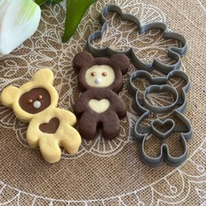 Süßes Krümelbär Ausstechformen-Set für Linzerkekse