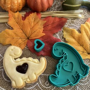 Herz-Dino – Linzer Ausstecherset mit Präger