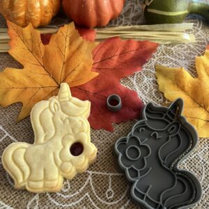 Blumen-Einhorn – Linzer Ausstecherset mit Präger