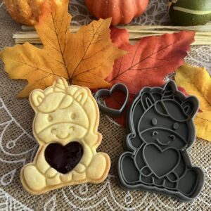 Herz-Einhorn – Linzer Ausstecherset mit Präger